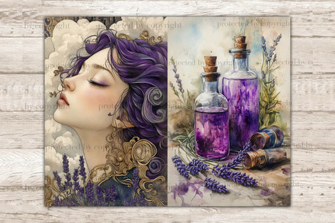 Moonlight Dreams Junk Journal Pages | Celestial Printable SVG GlamArtZhanna 