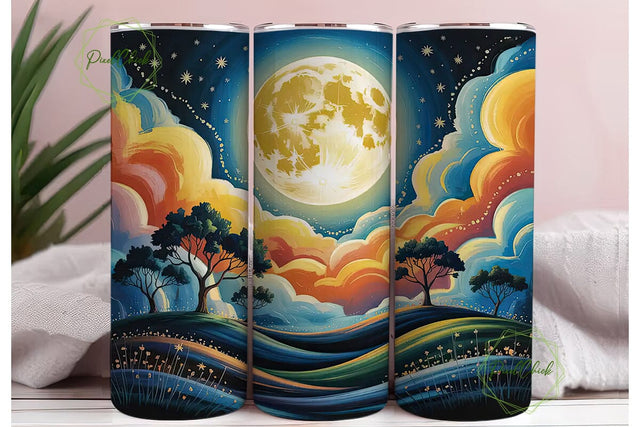 Moonlit Dream 20oz Tumbler Wrap Sublimation PixelChick 