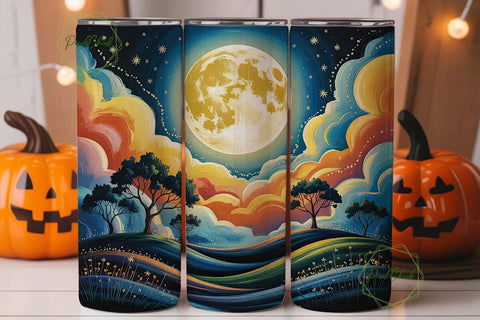 Moonlit Dream 20oz Tumbler Wrap Sublimation PixelChick 
