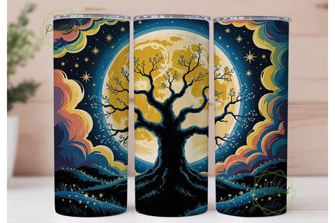 Moonlit Dream 20oz Tumbler Wrap Sublimation PixelChick 