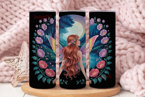 Moonlit Fairy 20oz Tumbler Wrap Sublimation DesignSVG 