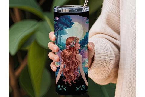 Moonlit Fairy 20oz Tumbler Wrap Sublimation DesignSVG 