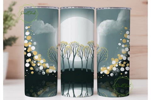 Moonlit Forest 20oz Tumbler Design Sublimation PixelChick 