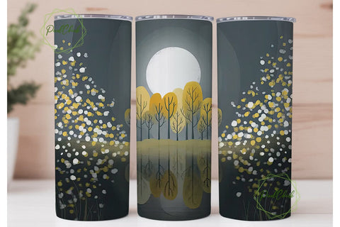 Moonlit Forest 20oz Tumbler Design Sublimation PixelChick 