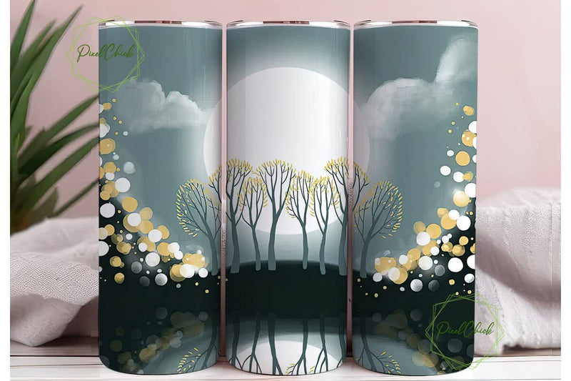 Moonlit Forest 20oz Tumbler Design Sublimation PixelChick 