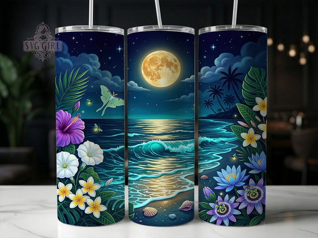 Moonlit Luna Moth 20oz Tumbler, Moonlit Luna Moth, Luna Moth, Moonlit Moth, Moth Tumbler, 20oz Tumbler, Luna Moth Tumbler, Tumbler Wrap Sublimation SvggirlplusArt 