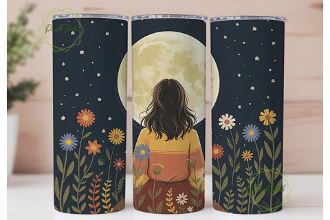 Moonlit Meadow 20oz Tumbler Wrap Sublimation PixelChick 