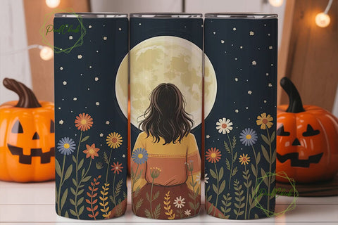 Moonlit Meadow 20oz Tumbler Wrap Sublimation PixelChick 