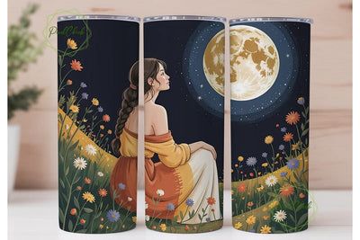 Moonlit Meadow 20oz Tumbler Wrap Sublimation PixelChick 