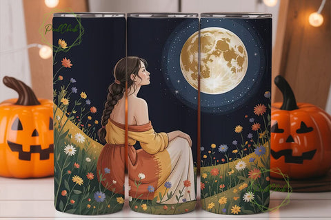 Moonlit Meadow 20oz Tumbler Wrap Sublimation PixelChick 