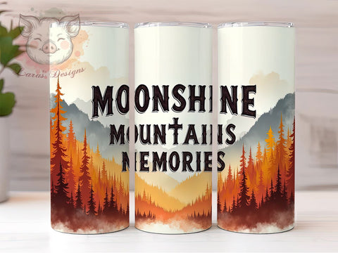 Moonshine Tumbler, Mountain Design, 20oz Tumbler Wrap, Rustic Home Decor, Country Living, Sublimation PNG, Outdoor Adventure, Digital Download Sublimation Lara' s Designs 