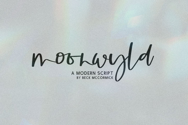 Moonwyld Script Font Beck McCormick 