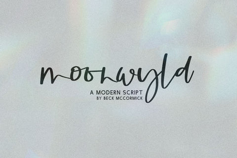 Moonwyld Script Font Beck McCormick 