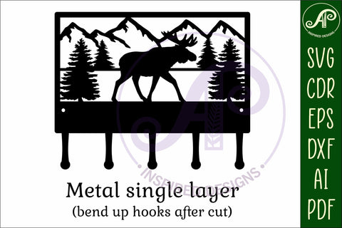 Moose Key holder designs for wood and metal cutting SVG APInspireddesigns 