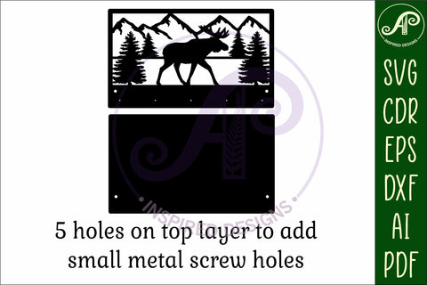 Moose Key holder designs for wood and metal cutting SVG APInspireddesigns 