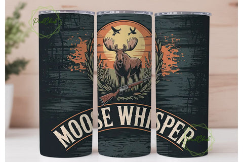 Moose Whisper 20oz Tumbler Wrap Sublimation PixelChick 