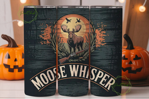 Moose Whisper 20oz Tumbler Wrap Sublimation PixelChick 