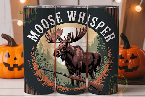 Moose Whisper 20oz Tumbler Wrap Sublimation PixelChick 