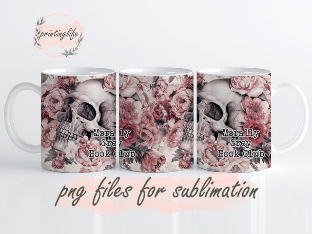 Morally Grey Mug Wrap Design, Instant Digital Design Download Mug Wrap Design, Mug Design PNG Sublimation PrintingLife 