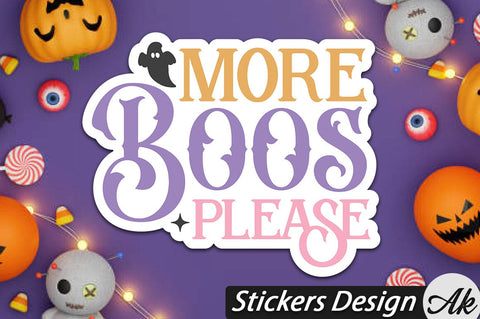 More boos please Stickers Design SVG akazaddesign 