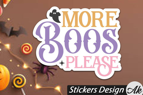 More boos please Stickers Design SVG akazaddesign 