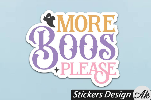 More boos please Stickers Design SVG akazaddesign 