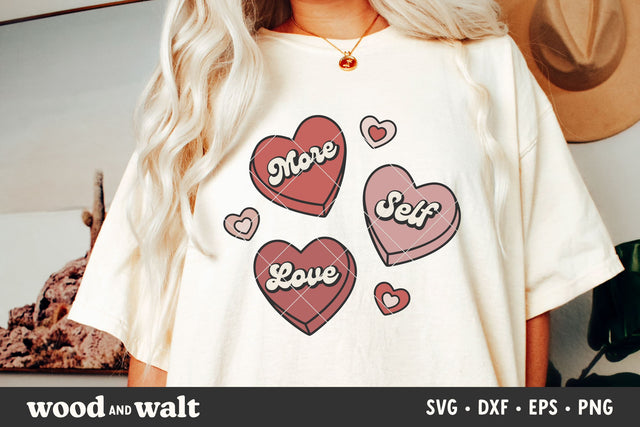 More Self Love SVG | Retro Valentine Cut File SVG Wood And Walt 