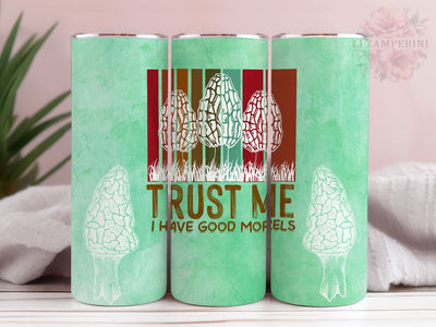 Morels Mushrooms 20oz Tumbler Wrap PNG, Morels Tumbler Png, Straight & Tapered Tumbler Wrap, Instant Digital Download Sublimation Li Zamperini 