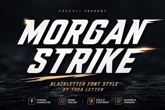Morgan Strike Font Prasetya Letter 