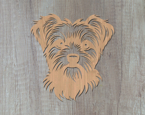Morkie Laser SVG Cut File, Morkie Glowforge File, Morkie DXF, Morkie Wall Art SVG SVG HappyDesignStudio 