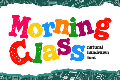 Morning Class - Playful hand-drawn Display Font Font Mozzatype 