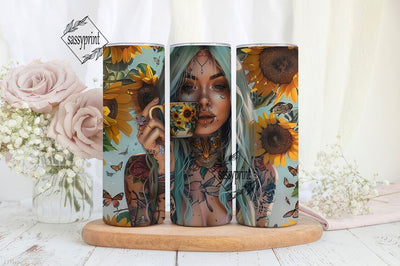 Morning coffee tumbler wrap, tumbler sublimation, beautiful tumbler design for tumbler 20 oz & 30oz skinny tumbler with png digital download Sublimation sassyprint 