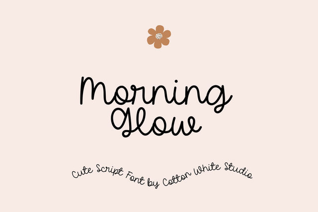 Morning Glow Font Cotton White Studio 