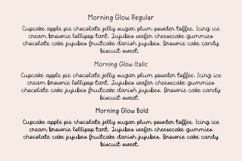 Morning Glow Font Cotton White Studio 