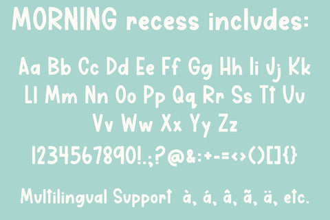 Morning Recess, Fun Handwritten Font, Back to School Font Font Designing Digitals 
