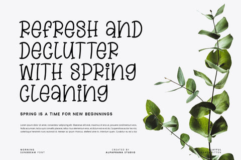 Morning Sunbeam - Handwritten Font Font Alpaprana Studio 