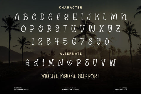 Morning Sunbeam - Handwritten Font Font Alpaprana Studio 