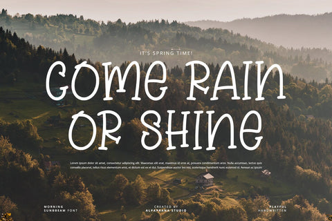 Morning Sunbeam - Handwritten Font Font Alpaprana Studio 
