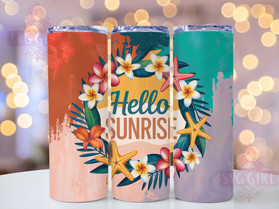 Morning Sunrise Beach Tumbler Wrap, Sunrise Lover Design, Early Riser Tumbler, Beach Morning Quote, Summer Dawn Gift, Ocean Sunrise Theme, Beach Day Start Sublimation SvggirlplusArt 