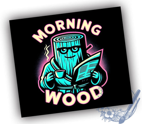 Morning Wood, Funny Tumbler, 20oz Tumbler, Sublimation Design, Humor Gift, Coffee Cup, Sassy Mug, Personalized Tumbler Sublimation ToriDesigns 