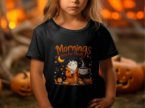 Mornings Are for Ghosts Sublimation PNG File Halloween Sublimation Luvleigh Digitals 