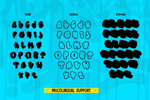 Morp Caps - A Chubby Layered Graffiti Font Font Mozzatype 