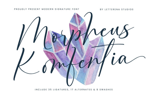 Morpheus Komfentia - Modern Signature Font Font Letterena Studios 