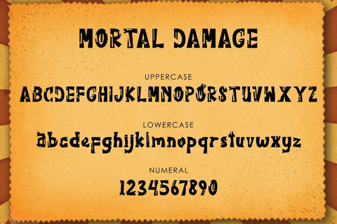 Mortal Damage Font Prasetya Letter 