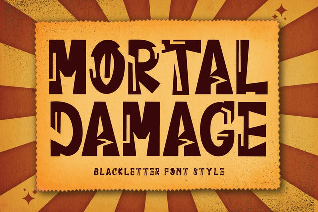Mortal Damage Font Prasetya Letter 