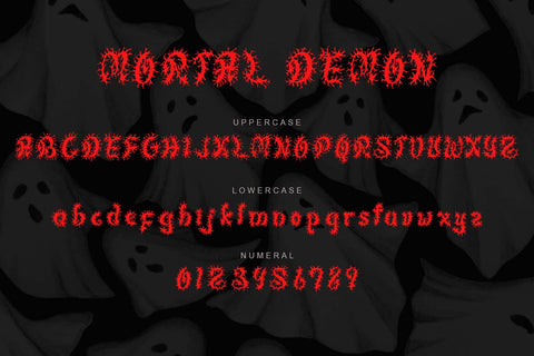 Mortal Demon Font Prasetya Letter 
