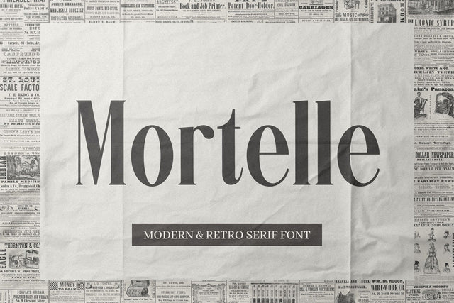 Mortelle - Condensed Serif Font Font studioalmeera 