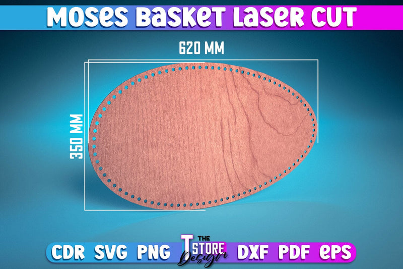 Moses Basket Laser Cut | Baby Design Laser Cut Design | CNC Files SVG The T Store Design 