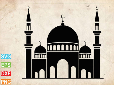 Mosque Svg, Islamic Svg, Ramadan Svg, Mosque Wall Decor SVG artprintfile 