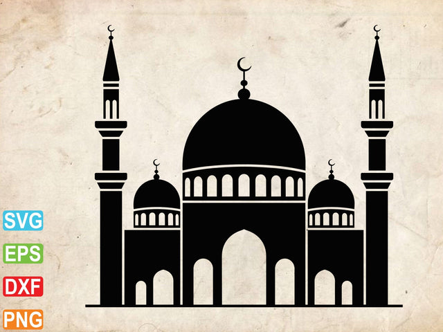 Mosque Svg, Islamic Svg, Ramadan Svg, Mosque Wall Decor SVG artprintfile 